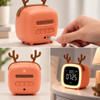 Kids Alarm Clock USB-C Rechargeable Dimmable Night Light