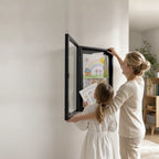 Kids Artwork Frame Front-Opening Tool-Free Wall-Mountable