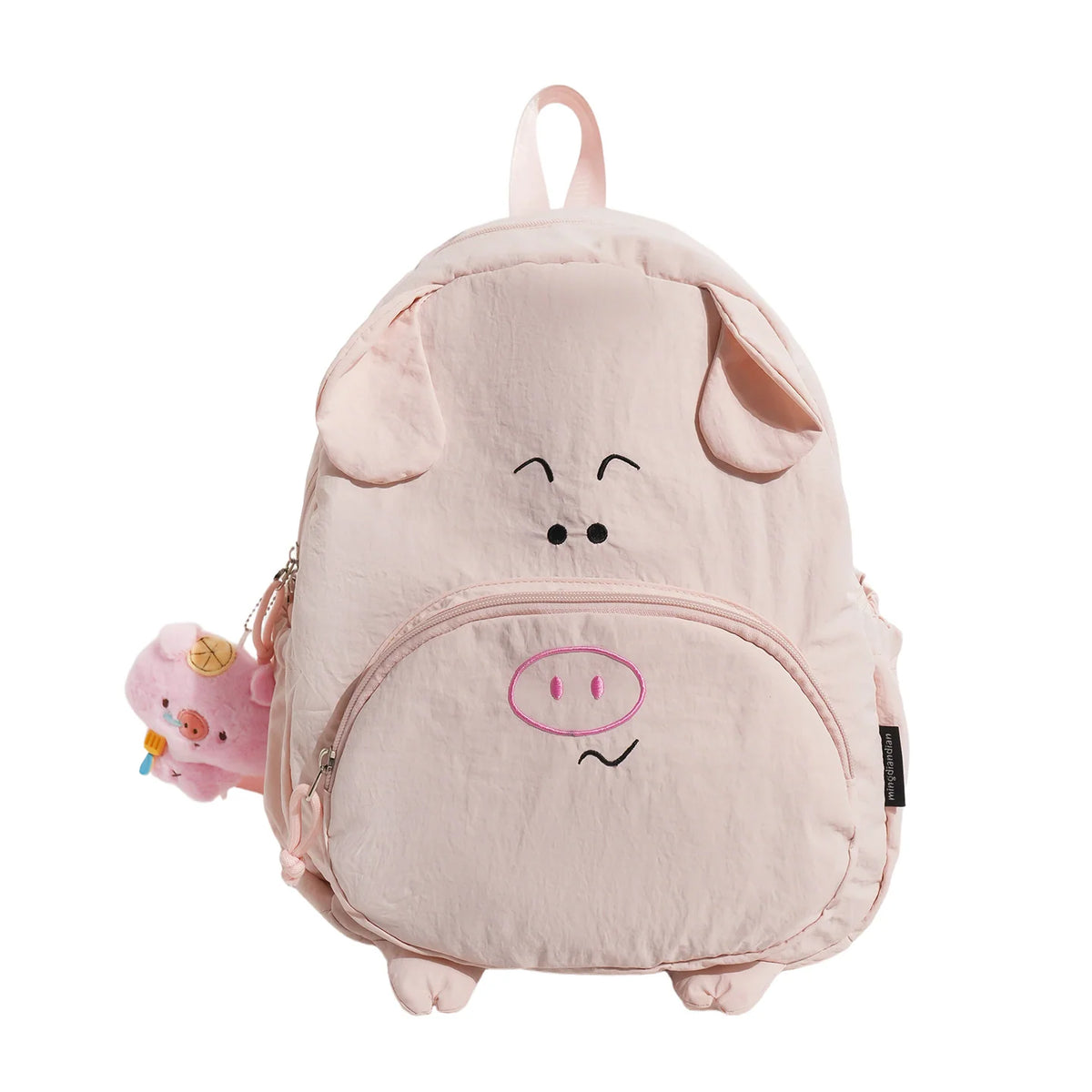 Kids' Backpack 3D Pig Design Spacious Compartment Adjustable Straps
