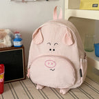Kids' Backpack 3D Pig Design Spacious Compartment Adjustable Straps