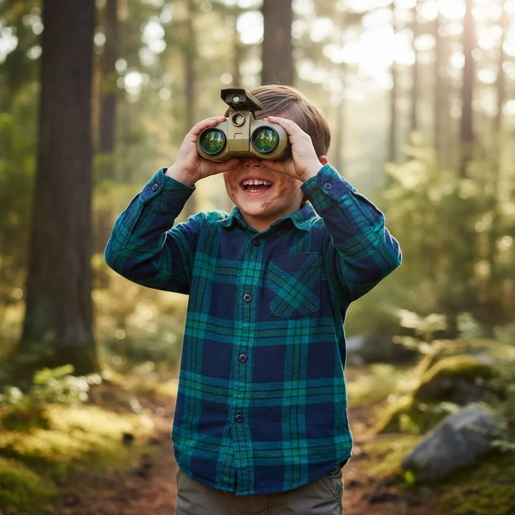 Kids' Binoculars Day & Night Viewing Lightweight Impact-Resistant Design