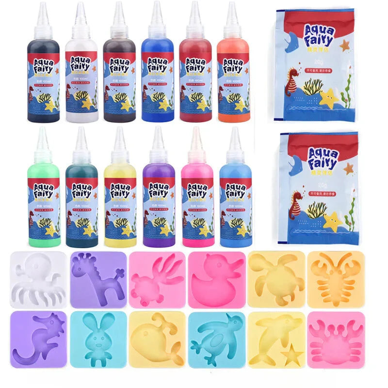 Kids Gel Paint Set Non-Toxic Floating Effect 100ml Bottles
