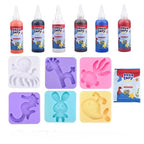 Kids Gel Paint Set Non-Toxic Floating Effect 100ml Bottles