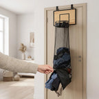 Kids Hanging Organizer Basketball Hoop Foldable Mesh Bag