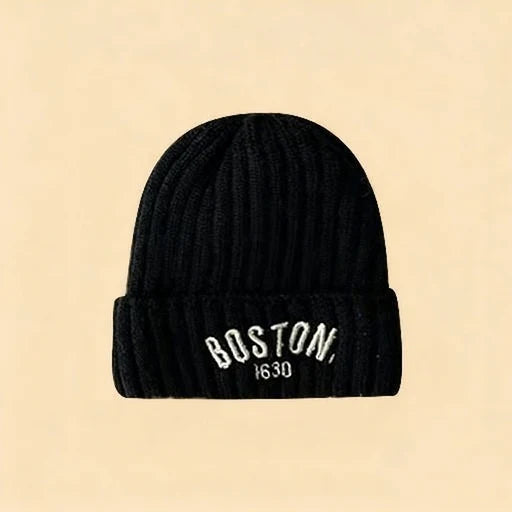 Kids Knit Hat Foldable Ear Flaps Stretchy Fit