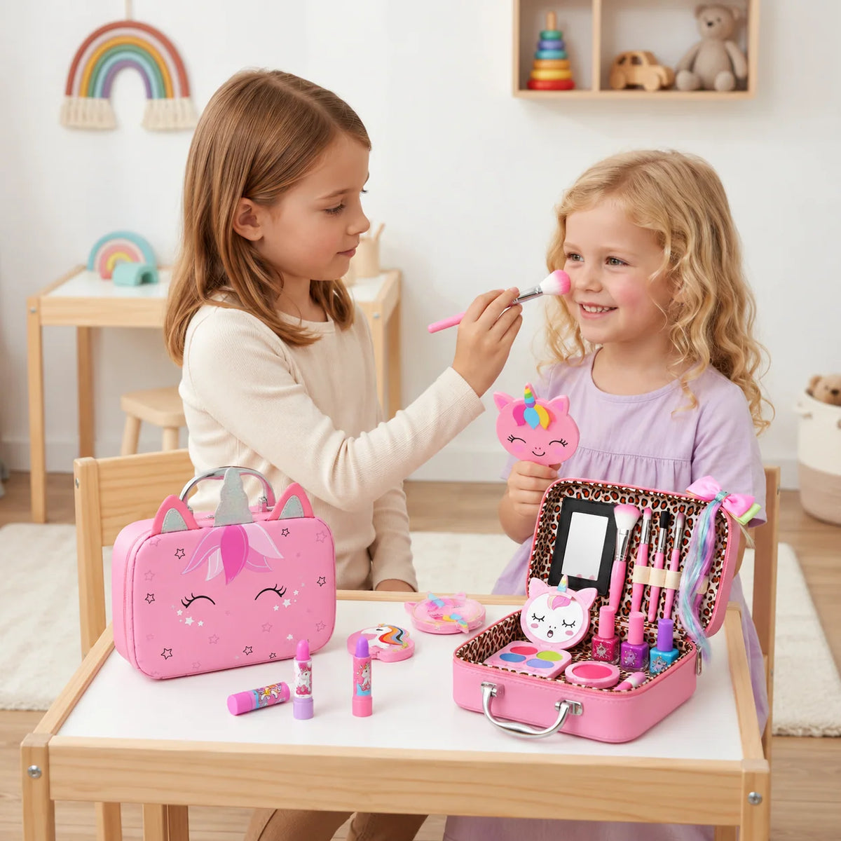 Kids Makeup Kit Easy-Wash With Cosmetic Bag