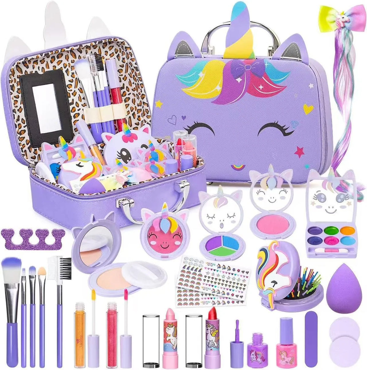 Kids Makeup Kit Easy-Wash With Cosmetic Bag