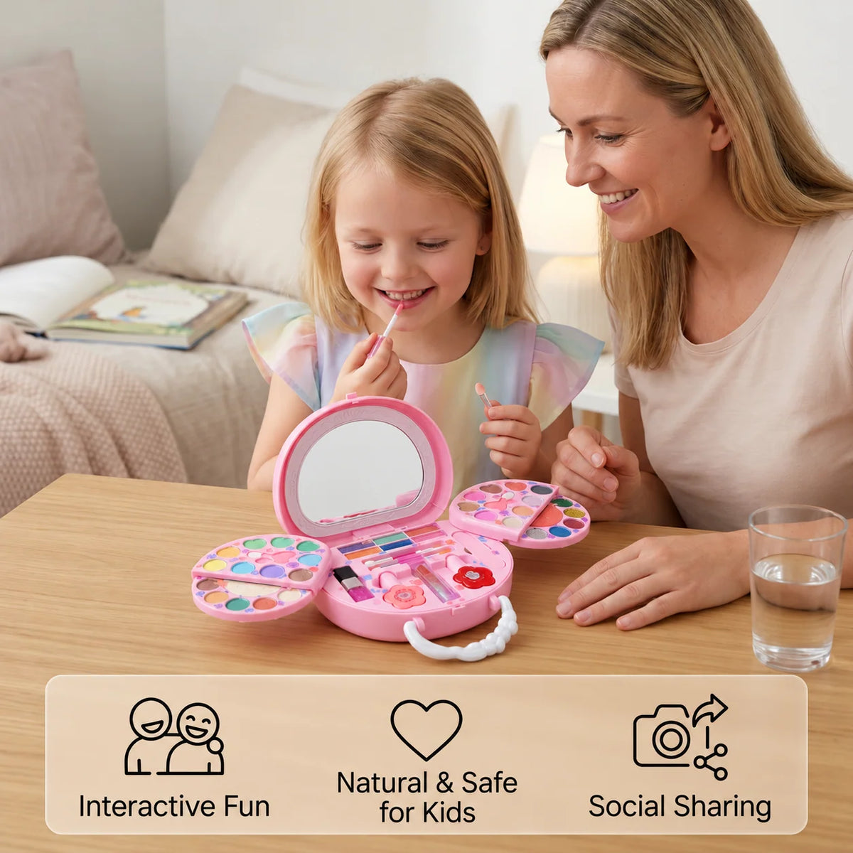 Kids' Makeup Set Washable Nail Polish & Storage Box