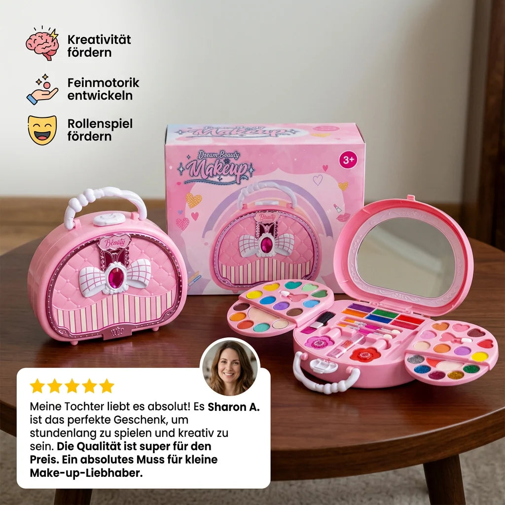 Kids Makeup Set Washable With Nail Polish & Storage Box