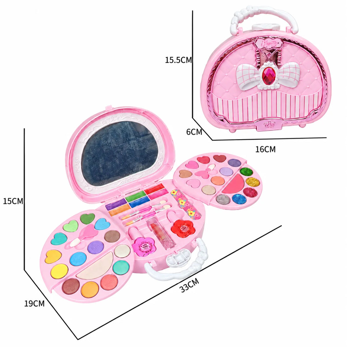 Kids Makeup Set Washable With Nail Polish & Storage Box