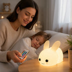 Kids Night Light Bunny Color-Changing Remote & Rechargeable