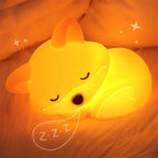 Kids Night Light Fox-Shaped Soft Silicone USB Rechargeable