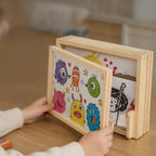 Kids Picture Frame Pine Wood Magnetic Closure 150 Sheets