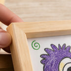 Kids Picture Frame Pine Wood Magnetic Closure 150 Sheets