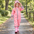 Kids Rain Suit Full-Coverage Water-Repellent Reflective Strips