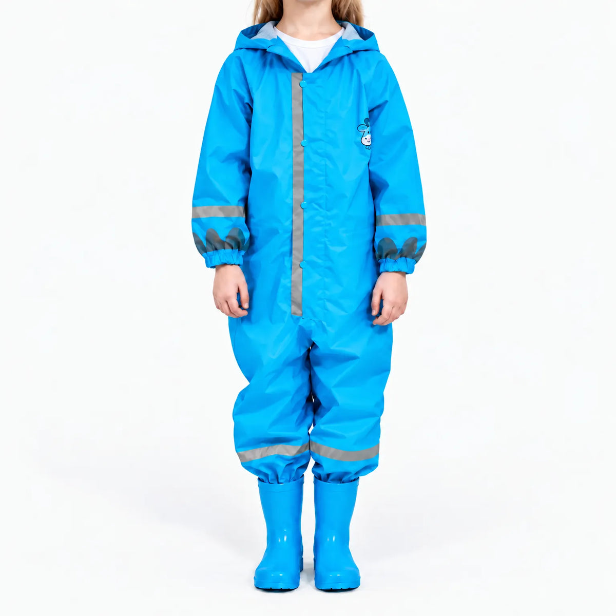 Kids Rain Suit Full-Coverage Water-Repellent Reflective Strips