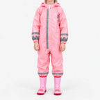 Kids Rain Suit Full-Coverage Water-Repellent Reflective Strips