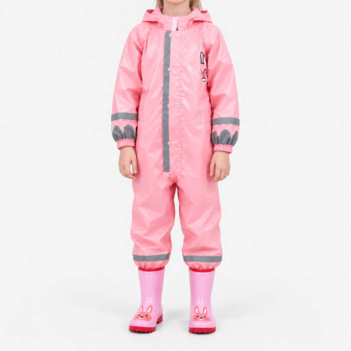 Kids Rain Suit Full-Coverage Water-Repellent Reflective Strips