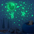 Kids Wall Stickers Glow-in-the-Dark Space Set Reusable & Residue-Free