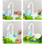 Kids Water Play Table Circulating Fountain Battery-Powered Pump