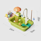 Kids Water Play Table Circulating Fountain Battery-Powered Pump