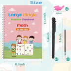 Kids Writing Workbook Set 4-Pack With Ergonomic Pen Holder