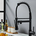 Kitchen Faucet Pull-Out Sprayer Stainless Steel Single-Lever Control