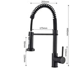 Kitchen Faucet Pull-Out Sprayer Stainless Steel Single-Lever Control