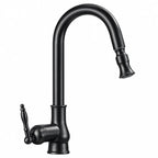 Kitchen Faucet Solid Brass Pull-Out Spray Head Pull-Down Spout