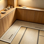 Kitchen Floor Mat L-Shaped Diatomite Quick-Dry Absorbent Non-Slip