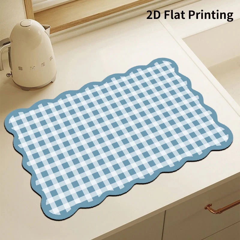 Kitchen Mat Cushioned Anti-Fatigue Checkered