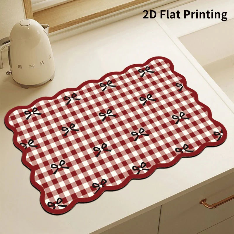 Kitchen Mat Cushioned Anti-Fatigue Checkered