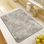 Kitchen Mat Marble Print Cushioned Non-Slip