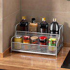 Kitchen Organizer Rack Tiered Metal Wire Countertop Storage