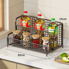 Kitchen Organizer Rack Tiered Metal Wire Countertop Storage