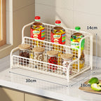 Kitchen Organizer Rack Tiered Metal Wire Countertop Storage