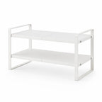 Kitchen Organizer Shelf Adjustable Two-Tier Powder-Coated Steel