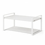 Kitchen Organizer Shelf Adjustable Two-Tier Powder-Coated Steel