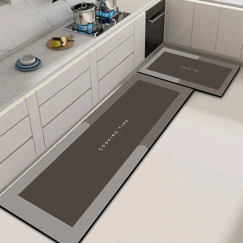 Kitchen Rug Set Cushioned Non-Slip Stain-Resistant