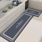 Kitchen Rug Set Cushioned Non-Slip Stain-Resistant
