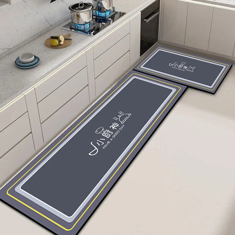 Kitchen Rug Set Cushioned Non-Slip Stain-Resistant