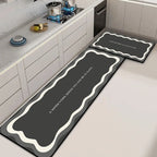 Kitchen Rug Set Cushioned Non-Slip Stain-Resistant