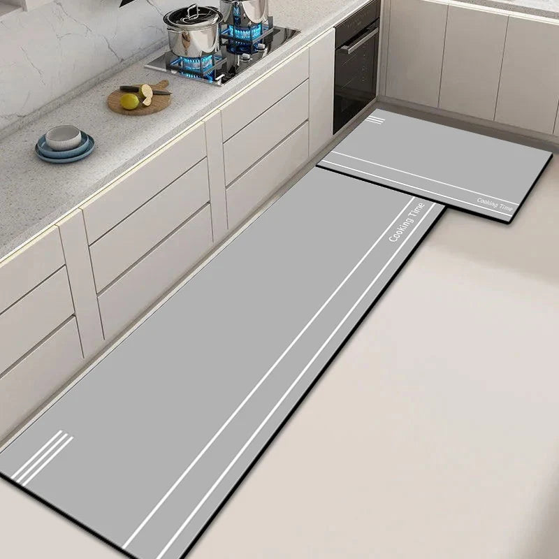 Kitchen Rug Set Cushioned Non-Slip Stain-Resistant