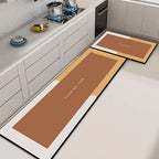 Kitchen Rug Set Cushioned Non-Slip Stain-Resistant