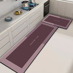 Kitchen Rug Set Cushioned Non-Slip Stain-Resistant