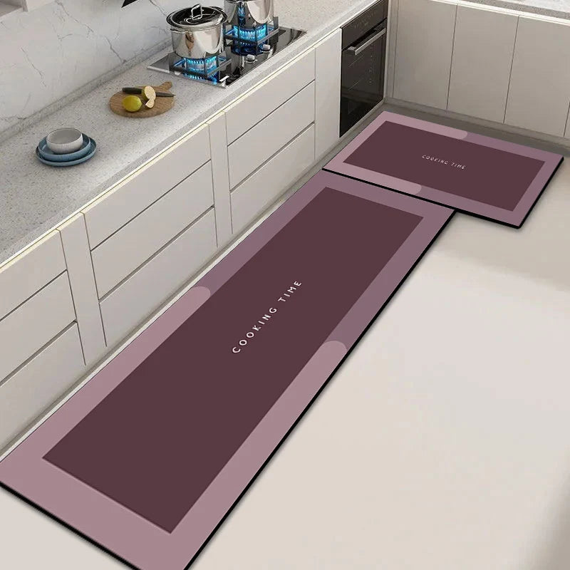 Kitchen Rug Set Cushioned Non-Slip Stain-Resistant