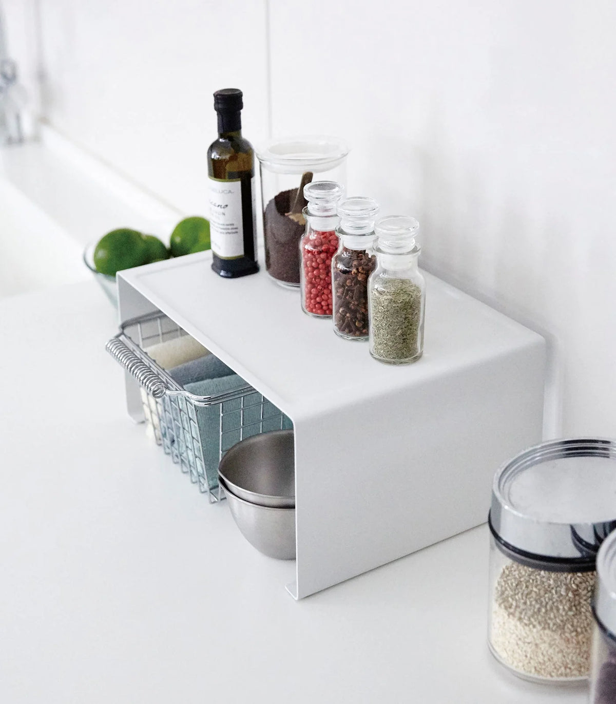 Kitchen Shelf Organizer Stackable Steel Space-Saving