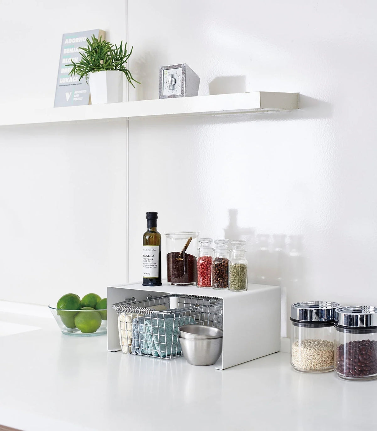 Kitchen Shelf Organizer Stackable Steel Space-Saving