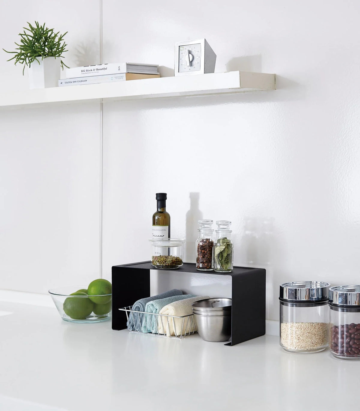 Kitchen Shelf Organizer Stackable Steel Space-Saving