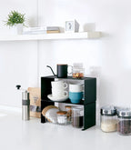 Kitchen Shelf Organizer Stackable Steel Space-Saving